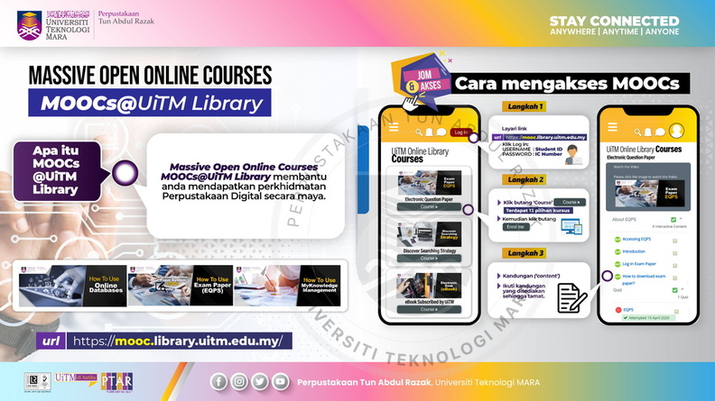 How to access UiTM Library MOOCs